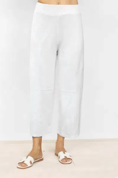 Habitat Stonewash Knit Wide Leg Pant In White