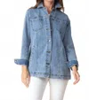 Habitat Stretch Boyfriend Jacket In Light Denim In Blue