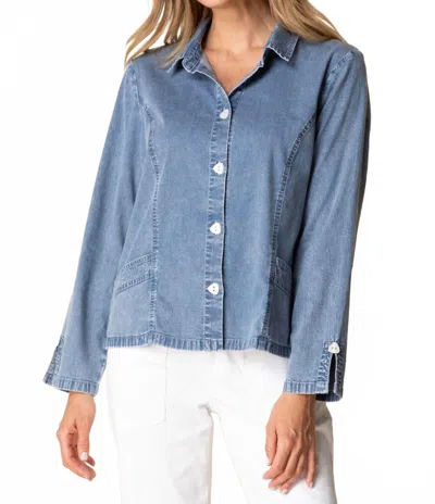 Habitat Stretch Cafe Shirt In Light Denim In Blue