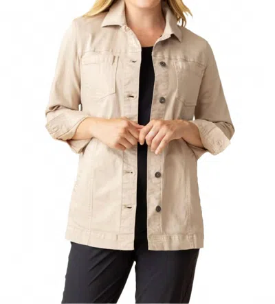 Habitat Stretch Denim Boyfriend Jacket In Oatmeal In Neutral