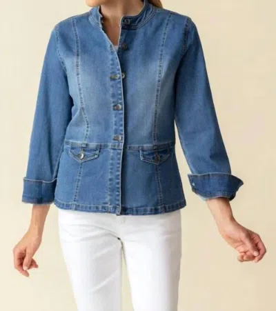 Habitat Stretch Denim Jacket In Medium Denim