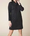 Habitat Stretch Faux Suede Easy Pocket Dress In Black In Black