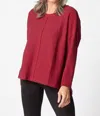 Habitat Stripe Canyon Pullover Top In Ruby In Red