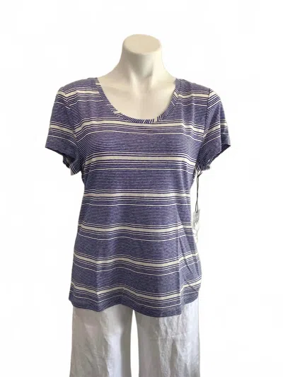 Habitat Stripe Cap Sleeve Tee In Royal In Blue