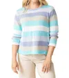 HABITAT STRIPE PULLOVER SWEATER IN HYDRANGEA