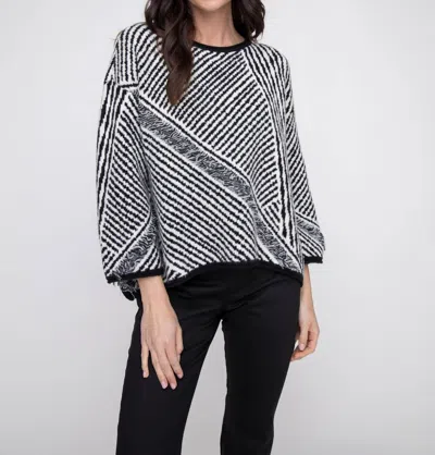 Habitat Striped Fringe Swing Pullover In Grey