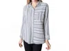 Habitat Striped Textured Button-front Shirt In Iron In Gray