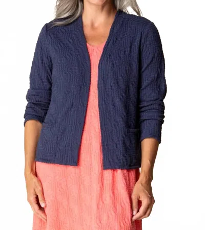 Habitat Sunburst Knit Cardigan In Navy In Blue