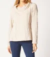 Habitat Sunburst Knit Cowl Neck Pullover In Dove In Neutral