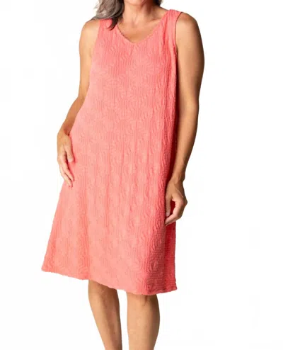 Habitat Sunburst Knit Sundrift Dress In Coral In Pink
