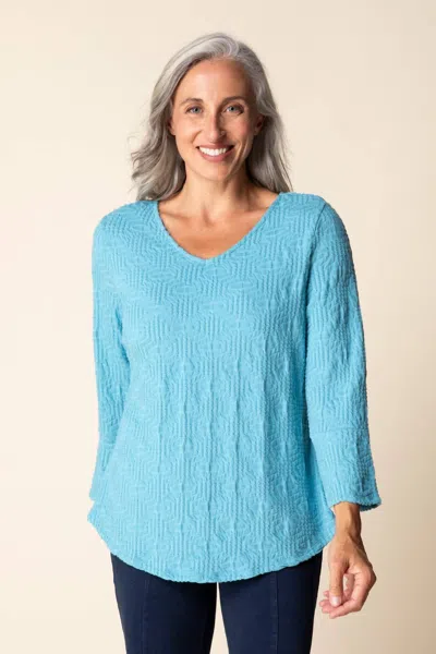 Habitat Sunburst Knit Swing Top In Dew Drop In Blue