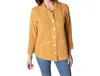 Habitat Sunwashed Jacquard Button Front Tunic In Honey In Gold