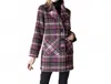 Habitat Tartan Car Coat In Plum In Multi