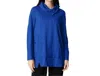 Habitat Textured Cowl-neck Pocket Tunic Top In Sapphire In Blue