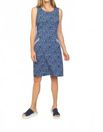 Habitat Travel Dot Dress In Navy In Blue