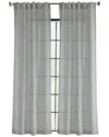 Habitat Trenton Faux Linen Dual Header Printed Curtain Panel In Grey