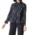 Habitat Turtleneck Print In Black In Black
