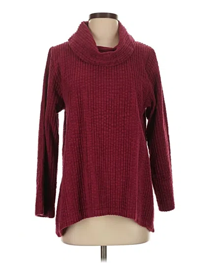 Pre-owned Habitat Turtleneck Sweater In Burgundy