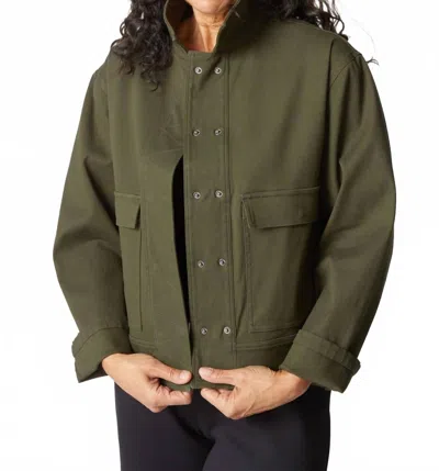 Habitat Ultra Stretch Twill Cargo Jacket In Forest In Green