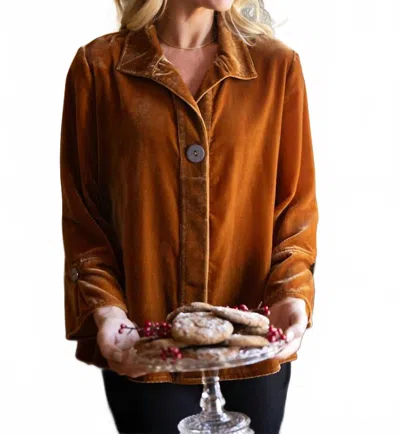 Habitat Velvet Top In Ginger In Multi