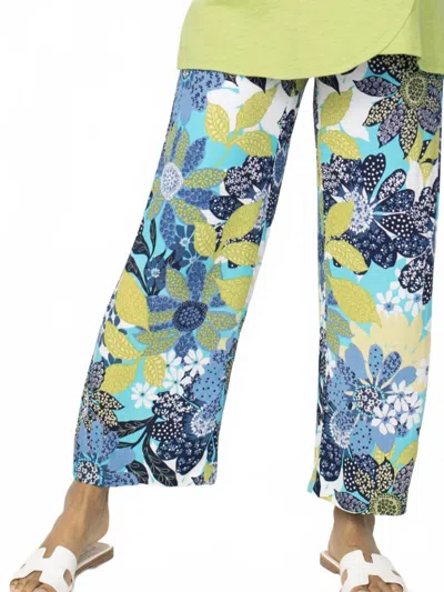 Habitat Vintage Mixed Print Flood Pant In Seaglass