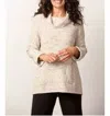 Habitat Waffle Knit Mixed Texture Tunic In Winter White In Neutral