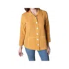 Habitat Sunwashed Jacquard Button Front Tunic In Honey In Gold
