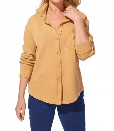 Habitat Wash Terry Anywhere Shacket In Honey In Orange