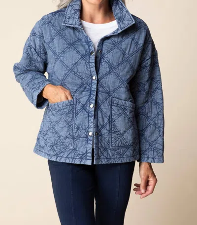 Habitat Washed Quilted Cotton Jacket In Indigo In Blue