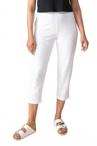 HABITAT WEEKEND TERRY EASY CAPRI PANT IN WHITE