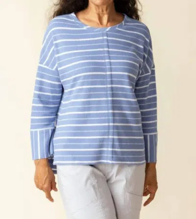 Habitat Weekend Terry Stripe Boxy Crew Sweater In Rain