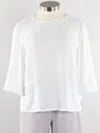 Habitat White Linen/cotton Pocket Pullover In White
