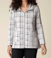 Habitat Windowpane Plaid Knit Swing Jacket In Putty In Yellow