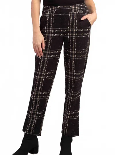 Habitat Windowpane Slim Ankle Pant In Black Plaid In Multi