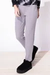 Habitat Women's Buttery Rib Knit Saturday Pant In Fog In Purple