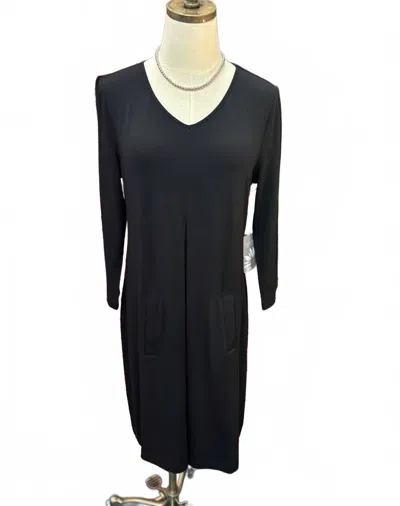 Habitat Women's Core Travel Wrinkle-free Midi Dress In Black