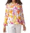 Habitat Crinkle Cotton Sunflower Flounce Jacket In Multi