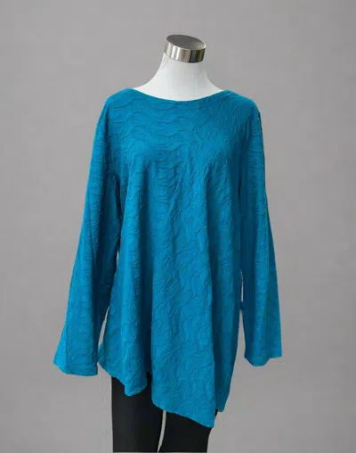 Habitat Women's Waterfall Angel Knit Hem Tunic In Teal In Blue