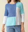 Habitat Yinyang Colorblock Pullover Sweater In Dusk