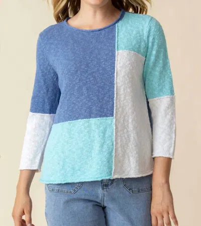 Habitat Yinyang Colorblock Pullover Sweater In Dusk
