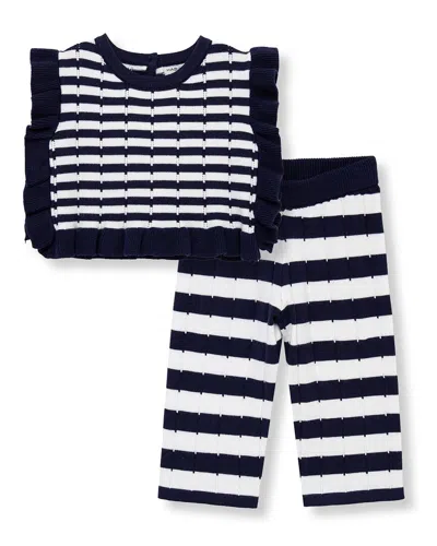 Habitual Kids' 2pc Mixed Stripe Pant Set In Blue