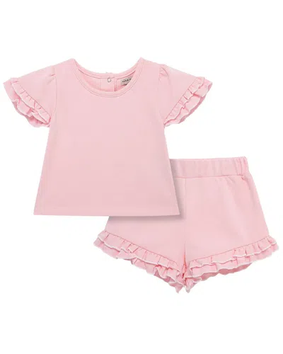 Habitual Kids' 2pc Ruffle Short Set In Pink