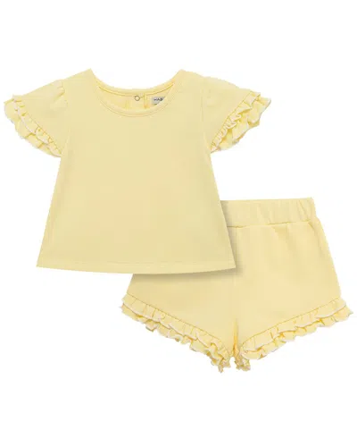 Habitual Kids' 2pc Ruffle Short Set In Neutral