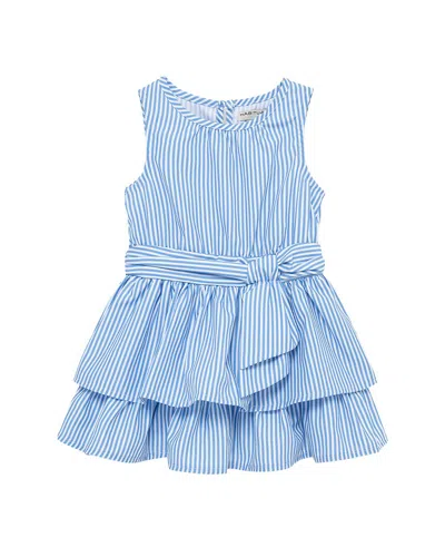Habitual Kids' 2-tier Flounce Dress In Blue