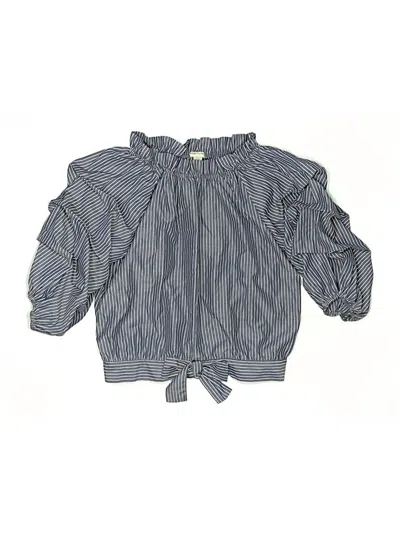 Pre-owned Habitual Kids' 3/4 Sleeve Blouse In Blue