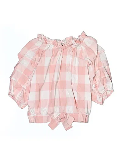Pre-owned Habitual Kids' 3/4 Sleeve Blouse In Pink