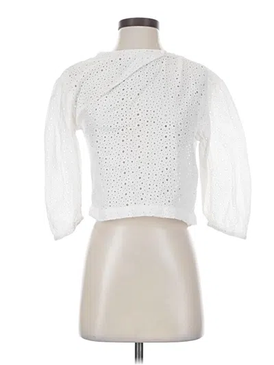 Pre-owned Habitual 3/4 Sleeve Blouse In White