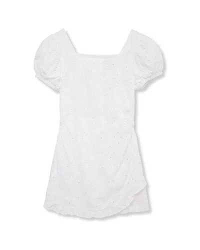 Habitual Kids' Allover Eyelet Romper In White
