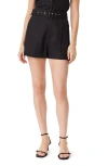 Habitual Belted Pleated Linen Blend Shorts