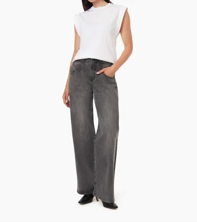 Habitual Blaine High Rise Straight Jean In Charcoal In Pink